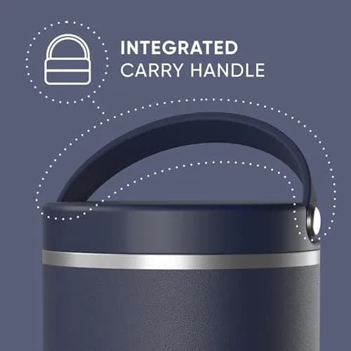 Hydrapeak 25oz Stainless Steel Vacuum Insulated Food Jar | Hot & Cold Food, Wide Mouth Leak-Proof Soup Container, 10 Hrs Hot / 16 Hrs Cold (Navy) thumbnail 4