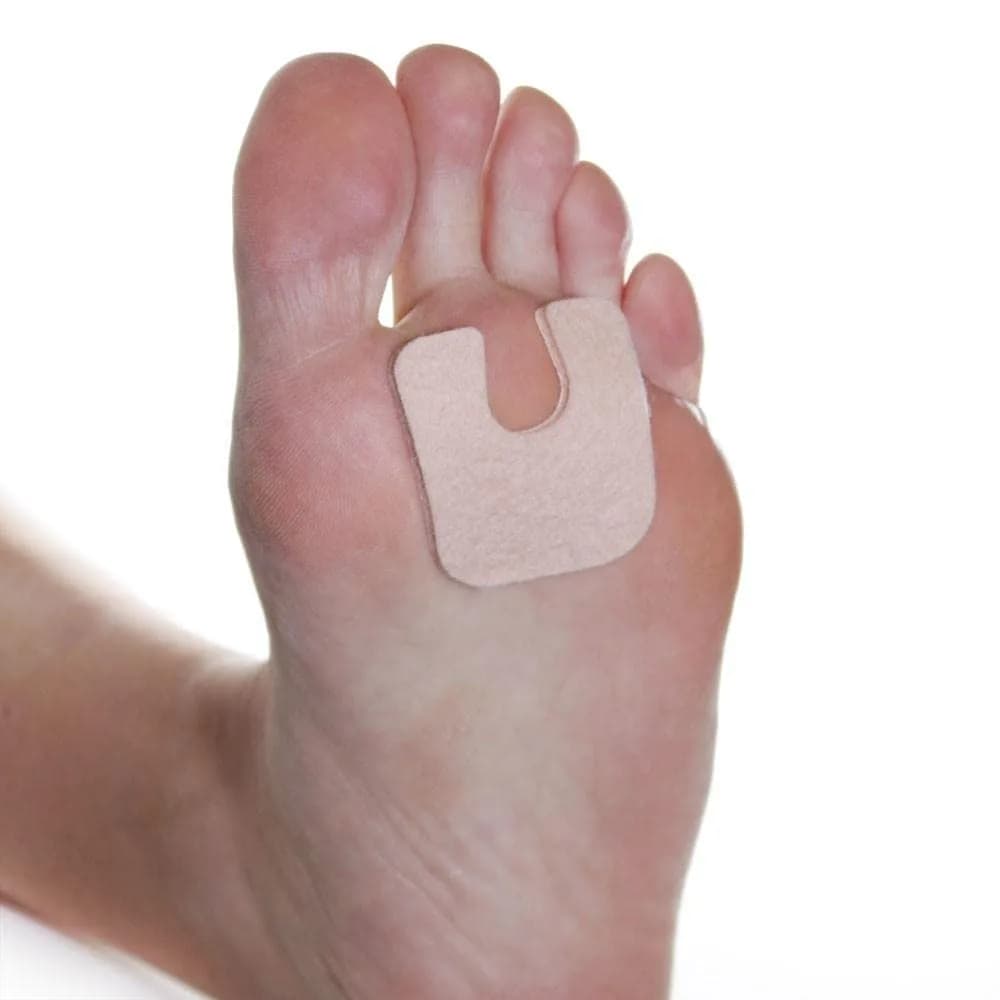 Dr. Jill's Foot Pads Latex Free U-Shaped Callus Pads 1/8” Felt Pack of 100 | Pain Relief & Skin Protection — Beige