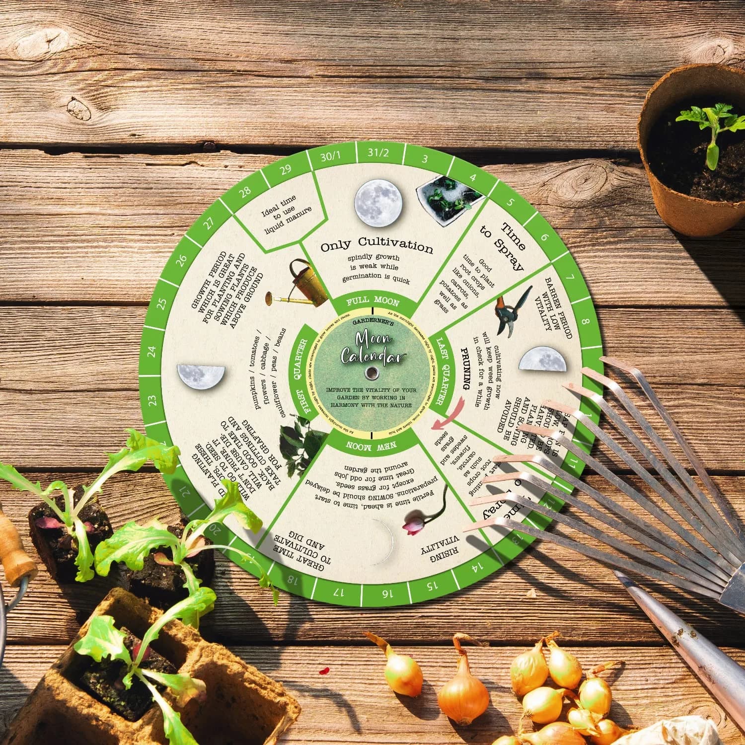 CraftSaints Perpetual Gardening Moon Calendar | Biodynamic Calendar, Companion Planting Chart, Garden Planner - view 6