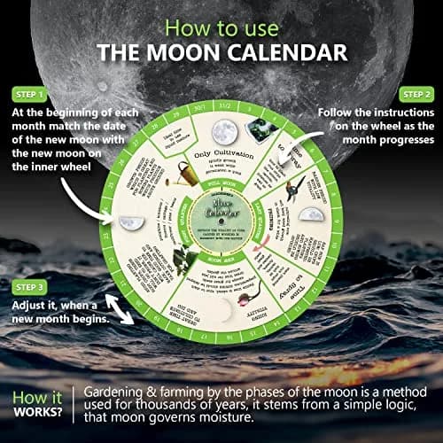 CraftSaints Perpetual Gardening Moon Calendar | Biodynamic Calendar, Companion Planting Chart, Garden Planner thumbnail 2