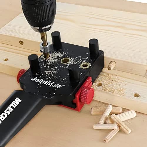 Milescraft 1332 Joint Mate Dowel Jig with 3 Metal Bushings (1/4", 5/16", 3/8") | For Corner, Edge, and Surface Joints thumbnail 4