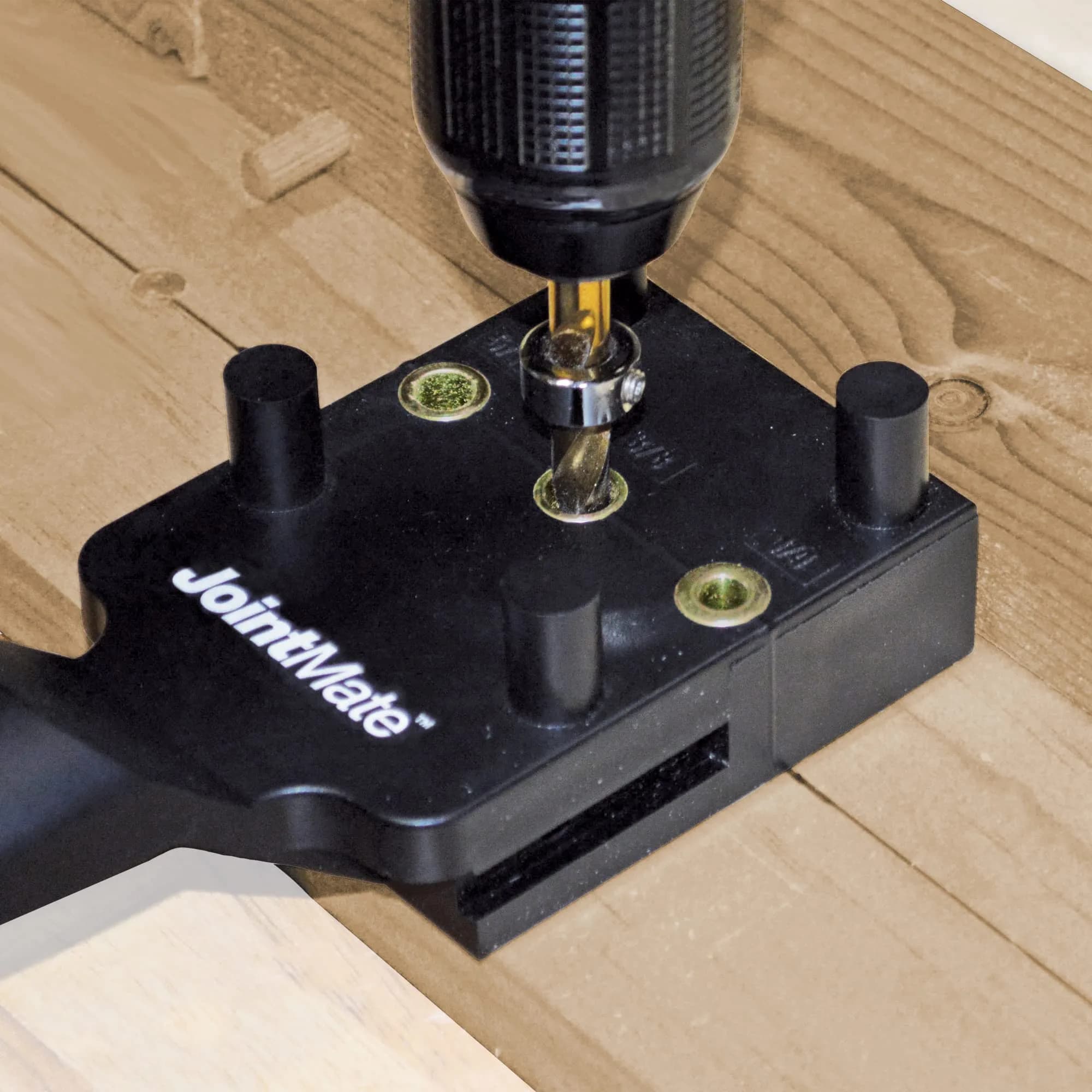 Milescraft 1332 Joint Mate Dowel Jig with 3 Metal Bushings (1/4", 5/16", 3/8") | For Corner, Edge, and Surface Joints - view 2