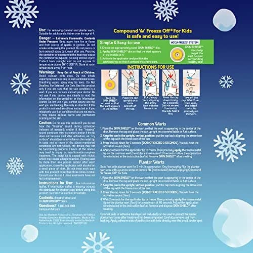 Compound W Freeze Off Wart Remover for Kids, 15 Applications | Cryo Treatment for Common & Plantar Warts thumbnail 7