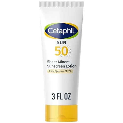Cetaphil Sheer Mineral Sunscreen Lotion SPF 50 89ml (3 Fl Oz) | Dermatologist Recommended for Sensitive Skin thumbnail 1
