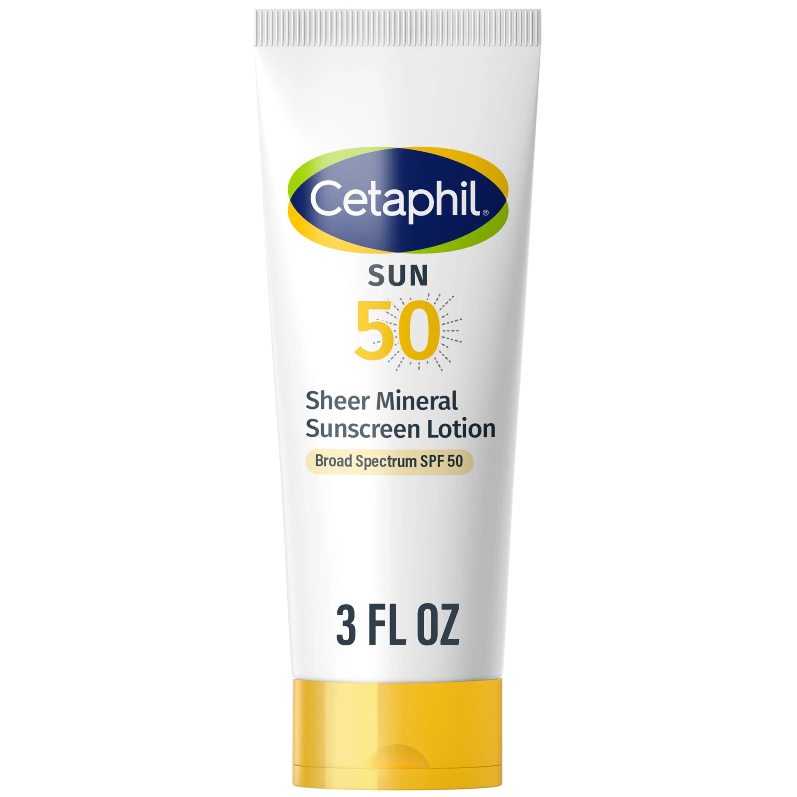 Cetaphil Sheer Mineral Sunscreen Lotion SPF 50 89ml (3 Fl Oz) | Dermatologist Recommended for Sensitive Skin - main product image