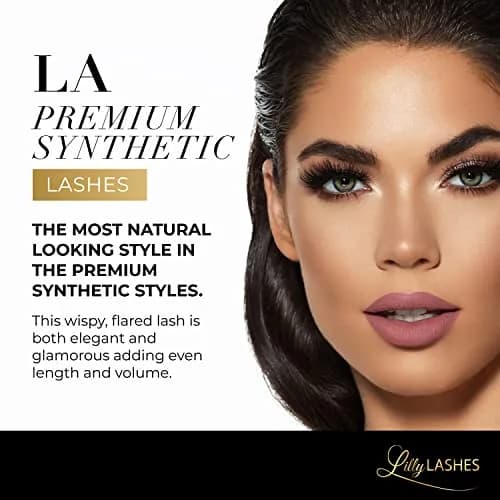 Lilly Lashes Premium Synthetic Lashes LA | Natural Look, Reusable Up to 10 Wears, 15mm thumbnail 2