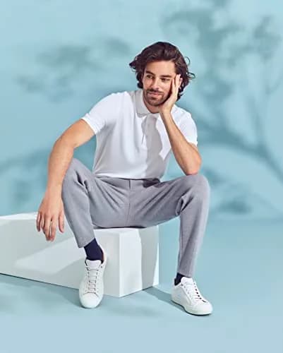 FALKE Men's Cool 24/7 Crew Socks Dark Navy Blue 41-42 (EU 8-9 US) | Breathable Organic Cotton Business Socks thumbnail 2