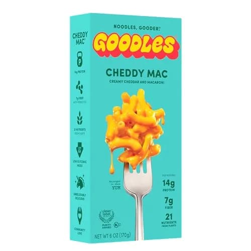 GOODLES Mac & Cheese Cheddar 6oz (170g) | 14g Protein Per Serving thumbnail 1