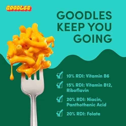 GOODLES Mac & Cheese Cheddar 6oz (170g) | 14g Protein Per Serving thumbnail 4