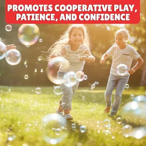 Atlasonix Giant Bubble Wand Set with 2 Gallons Bubble Solution Powder | Non-Toxic & Easy to Use for Kids Ages 3+ thumbnail 8
