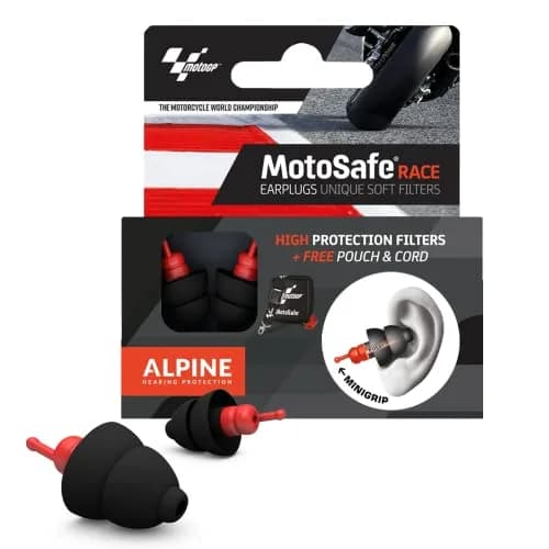 Alpine MotoSafe Race MotoGP™ Ear Plugs | 20dB Noise Reduction for Motorcycling thumbnail 1