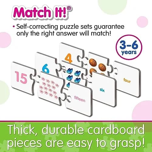The Learning Journey Match It! Numbers Self-Correcting Counting Puzzles 60 Pieces | Educational Toy for Ages 3+ thumbnail 3