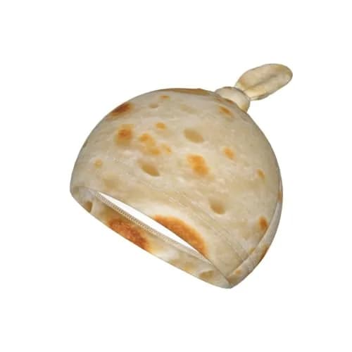 Osvbs Burrito Taco Tortilla Newborn Swaddle Blanket with Beanie Set | Soft & Stretchy for 0-6 Months thumbnail 4