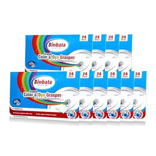 Binbata Color Grasper Laundry Sheets 240 Count | Dye Catcher for Mixed Loads, Prevents Color Bleed thumbnail 1