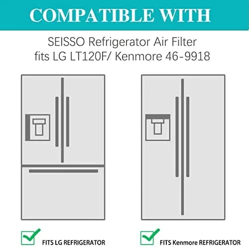 SEISSO LT120F Refrigerator Air Filter 6 Packs (8.1cm x 8.1cm x 0.86cm) | Activated Carbon Odor Absorber thumbnail 5