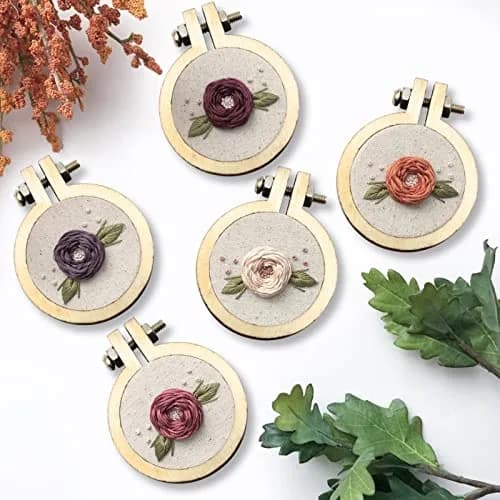 ZOCONE 20 Pack Mini Embroidery Hoops with Accessories | DIY Necklace Pendant & Keychain Craft thumbnail 5