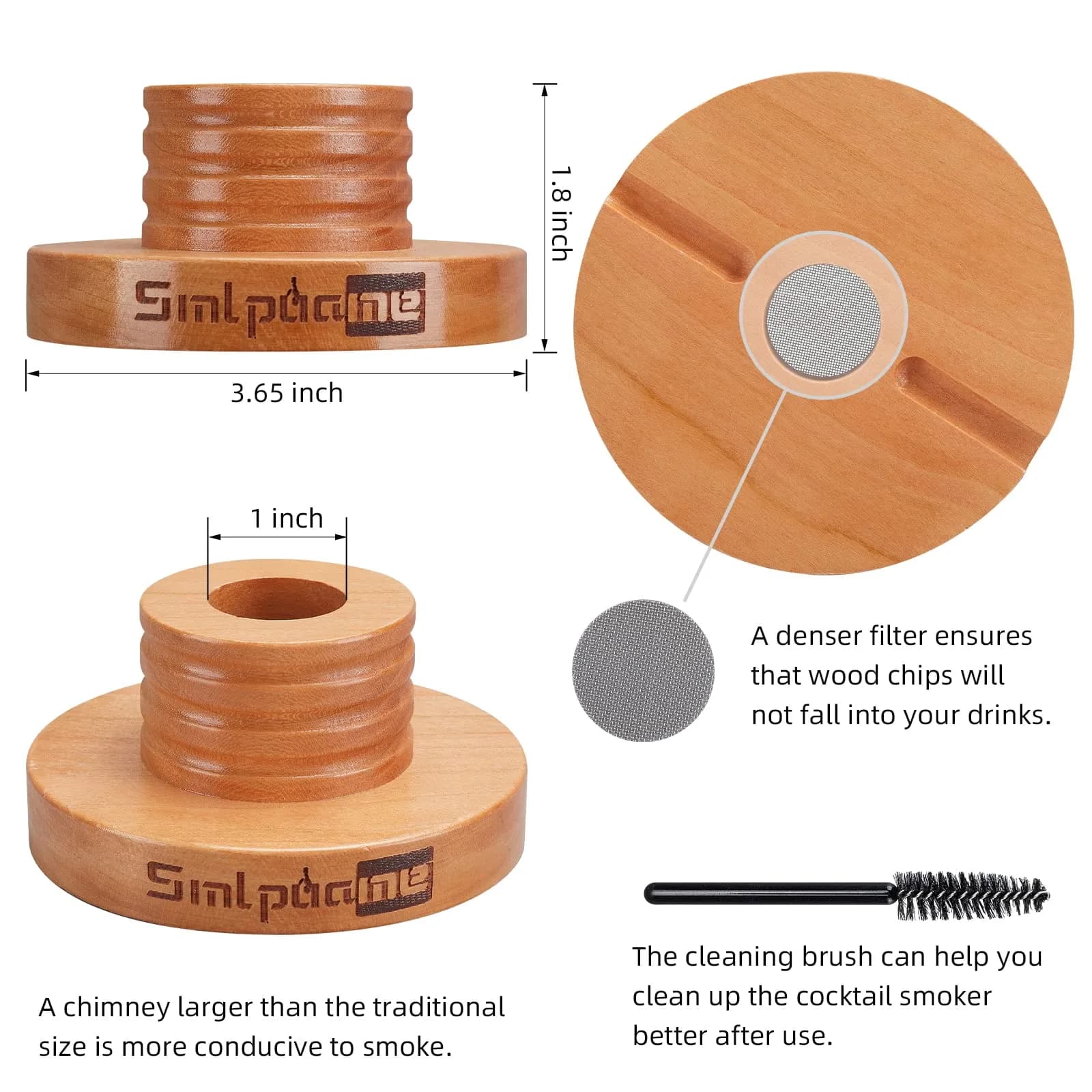 Smlpuame Cocktail Smoker Kit with 4 Wood Chip Flavors | Cherry Wood Infuser for Bourbon Whiskey Drinks — Cocktail Smoker with Torch Set thumbnail 2