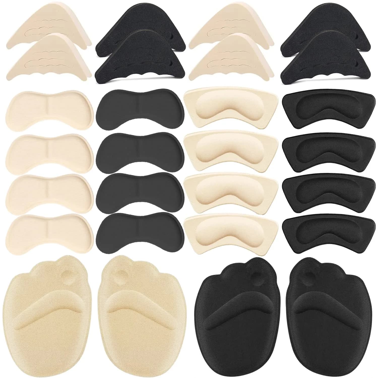 LHHXX33 Shoe Filler Heel Pads 16 Pairs | Comfortable, Breathable Foam Inserts for Women’s Shoes