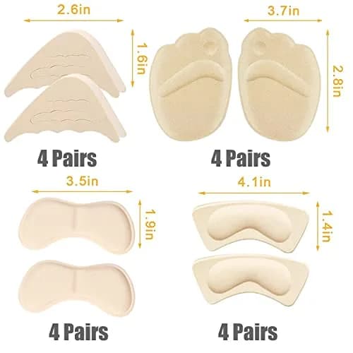LHHXX33 Shoe Filler Heel Pads 16 Pairs | Comfortable, Breathable Foam Inserts for Women’s Shoes thumbnail 4