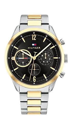 Tommy Hilfiger Men's Multifunction Two Tone Stainless Steel Watch, 44mm | Quartz, 50M Water-Resistant, Classic & Bold thumbnail 1
