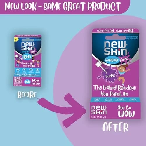 NEW-SKIN Kids Liquid Bandage Paint 0.3 oz | Water-Resistant, Fun Color First Aid thumbnail 2