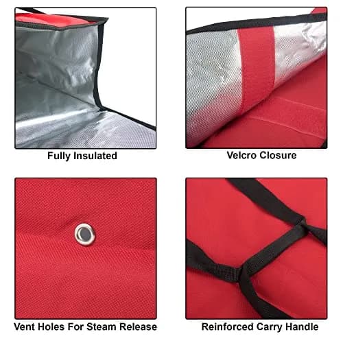 Trail maker Pizza Bags for Delivery 20" x 20" x 6" | Insulated Hot & Fresh Food Carrier thumbnail 4