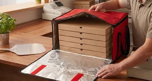 Trail maker Pizza Bags for Delivery 20" x 20" x 6" | Insulated Hot & Fresh Food Carrier thumbnail 7