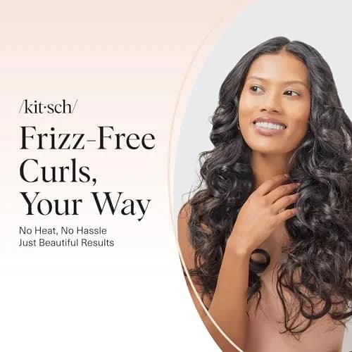Kitsch Satin Heatless Curls Overnight Set - Sunset Tie Dye | 34" Rod & 2 Satin Scrunchies thumbnail 8