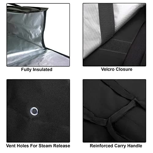 Trail maker Pizza Bags for Delivery 20" x 20" x 10" | Insulated Hot & Fresh Carry Bag thumbnail 3