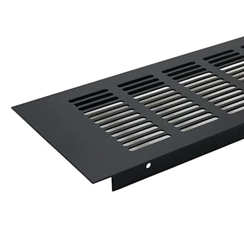 Geesatis Black Air Vent Covers 400 x 100 mm (15.7 x 4 Inch) | Rust-Proof Aluminum Alloy for Cabinets & Closets thumbnail 7