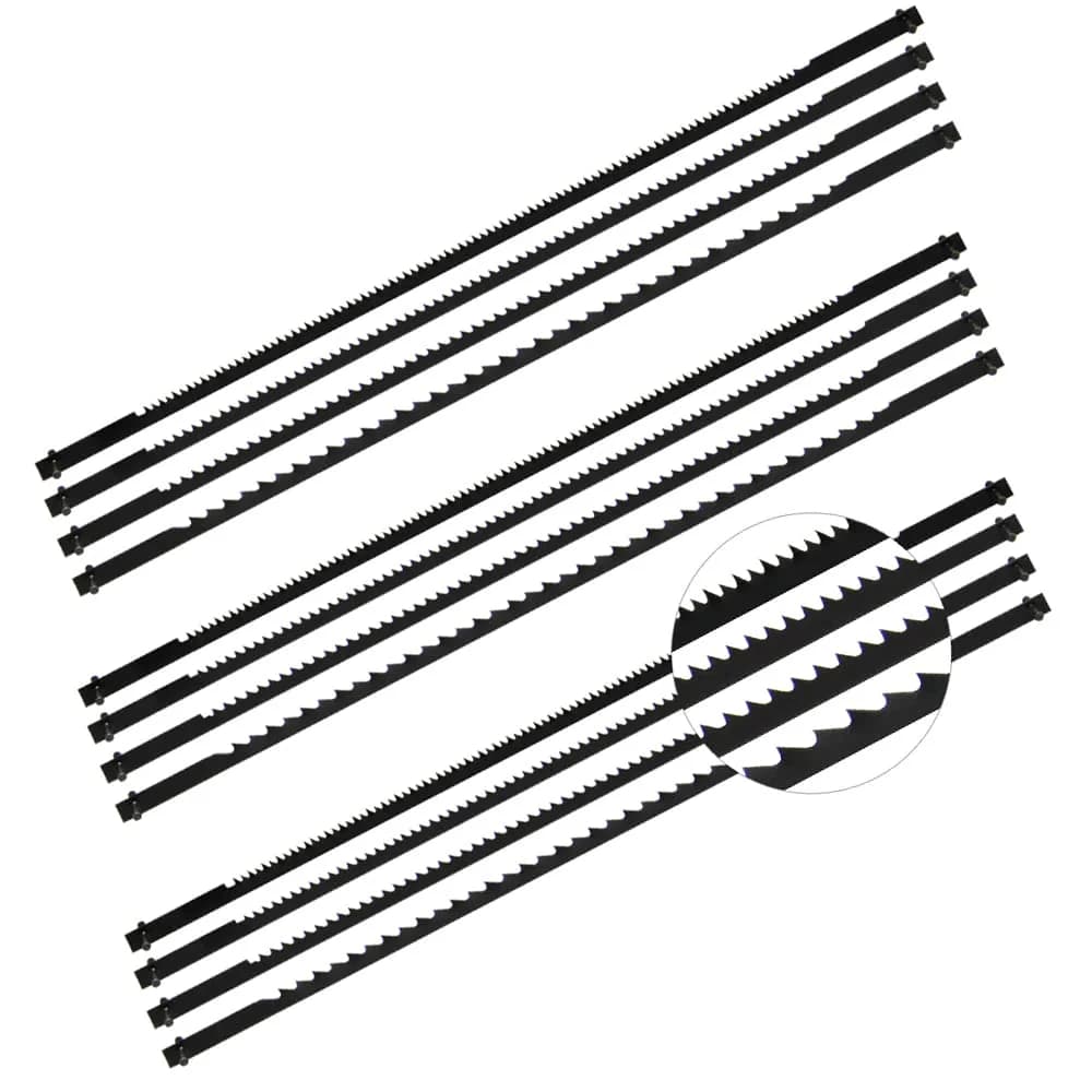 JTEX 5-Inch Pin End Scroll Saw Blades Assortment 48 Pack | 10, 15, 18, 24 TPI for Wood, Plastic, Soft Metals - view 2
