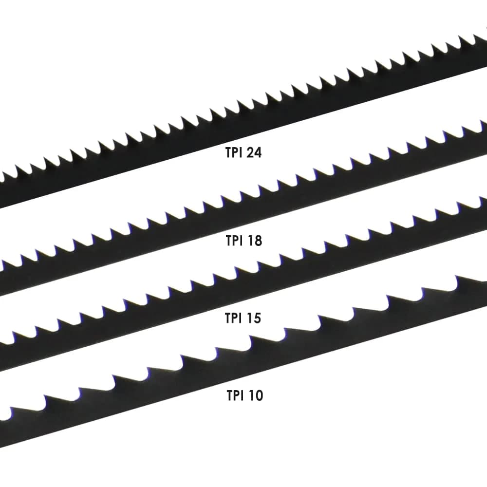 JTEX 5-Inch Pin End Scroll Saw Blades Assortment 48 Pack | 10, 15, 18, 24 TPI for Wood, Plastic, Soft Metals - view 3