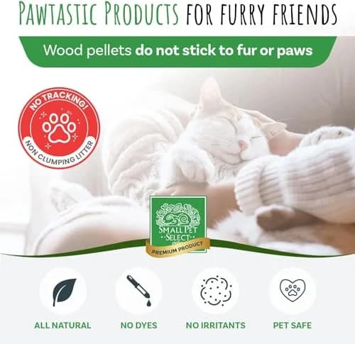 Small Pet Select Pine Pellet Cat Litter | Non-Clumping, Low Dust, 20 lb | Natural Odor Control thumbnail 4