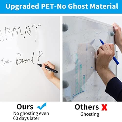 AFMAT Whiteboard Sticker 17.3" x 36" | Stain-Proof Peel & Stick White Board for Wall thumbnail 2
