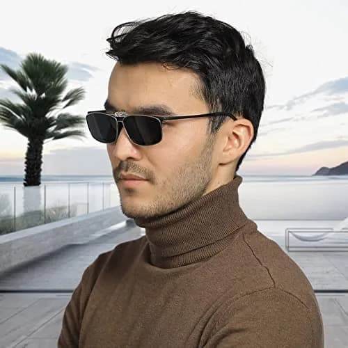 TERAISE Polarized Clip on Sunglasses with Flip Up Function Suitable Driving | HD UV400 Protection thumbnail 2