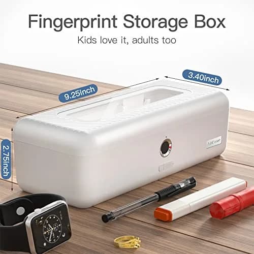 AICase Safe Portable Biometric Fingerprint Storage Box for Adults & Teens | Compact, Secure & Multifunctional thumbnail 5