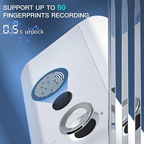 AICase Safe Portable Biometric Fingerprint Storage Box for Adults & Teens | Compact, Secure & Multifunctional thumbnail 3