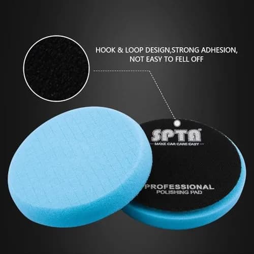 SPTA Blue T60 Moderate-Cut Foam Polishing Pads 16.5cm (6.5 Inch) | Remove Sanding Marks & Oxidation thumbnail 5