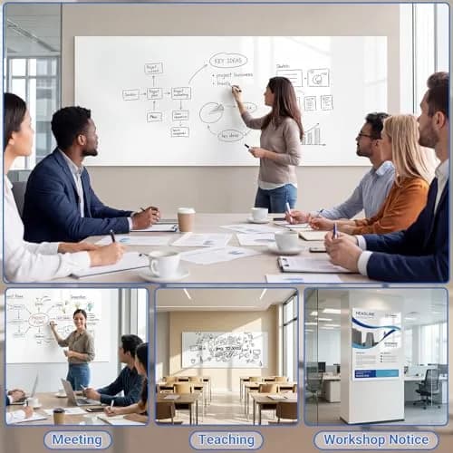 AFMAT Whiteboard Sticker 17.3" x 78" | No Ghost, Peel & Stick Dry Erase Wallpaper thumbnail 6