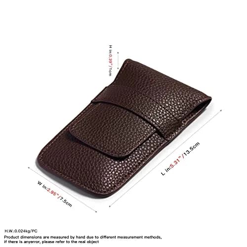 Woodten Brown PU Leather Watch Pouch | Slim Travel Storage Bag for Jewelry & Watches thumbnail 6