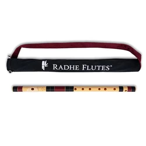 Radhe Flutes C Natural Bansuri 49cm (19.3in) | Tuned to A=440Hz for Authentic Indian Classical Music thumbnail 1
