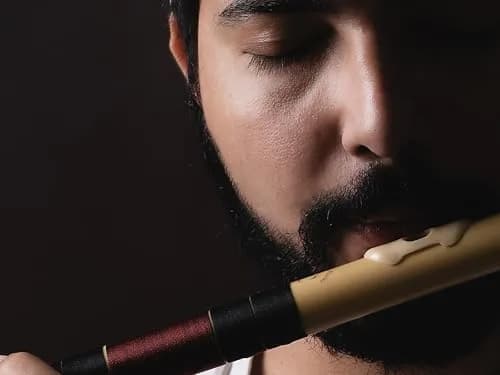 Radhe Flutes C Natural Bansuri 49cm (19.3in) | Tuned to A=440Hz for Authentic Indian Classical Music thumbnail 2