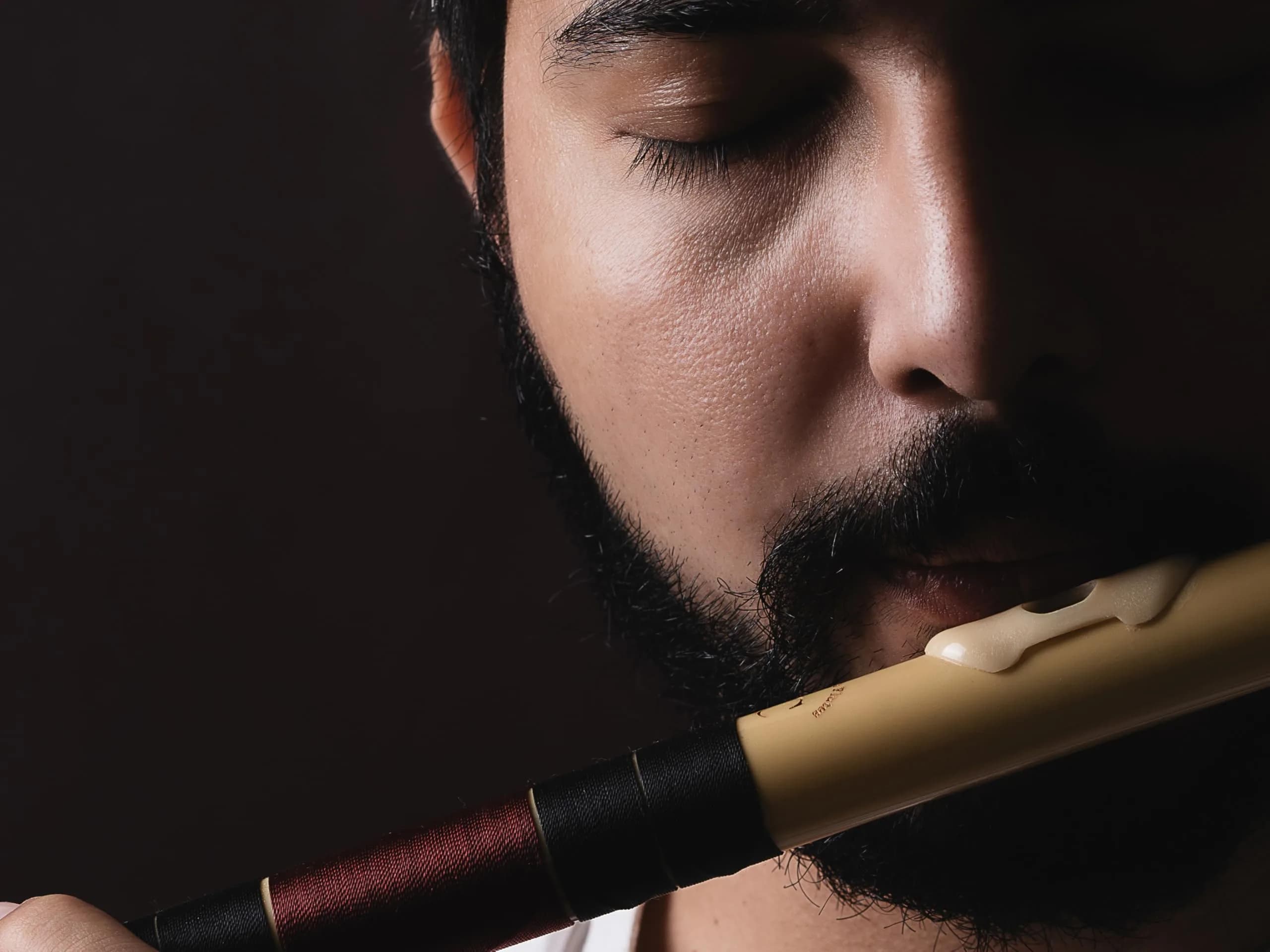 Radhe Flutes C Natural Bansuri 49cm (19.3in) | Tuned to A=440Hz for Authentic Indian Classical Music - view 2