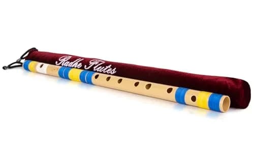 Radhe Flutes C Natural Bansuri PVC Fiber 49cm (19.3in) | Tuned to A=440Hz for Indian Classical Music thumbnail 4
