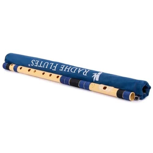 Radhe Flutes C Natural Bansuri | 49cm (19.3in) | Tuned to A=440Hz | PVC Fiber with Velvet Cover thumbnail 4