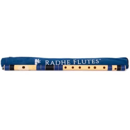 Radhe Flutes C Natural Bansuri | 49cm (19.3in) | Tuned to A=440Hz | PVC Fiber with Velvet Cover thumbnail 3