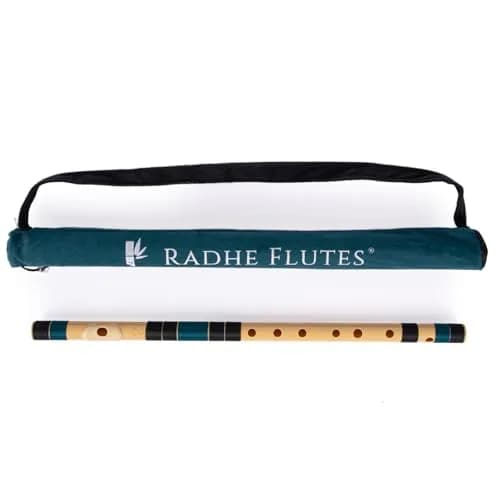 Radhe Flutes C Natural Bansuri 49 cm (19.3 in) | Tuned to A=440Hz for Indian Classical Music thumbnail 1