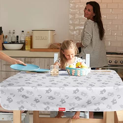 Moonsea Elephant Splat Mat 117x107 cm (46x42 inches) | Waterproof & Portable for High Chairs thumbnail 6