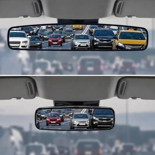 Goodyear Super Wide 17 Inch Panoramic Rear View Car Mirror | Clip-On Large for Cars, SUVs, Trucks thumbnail 1