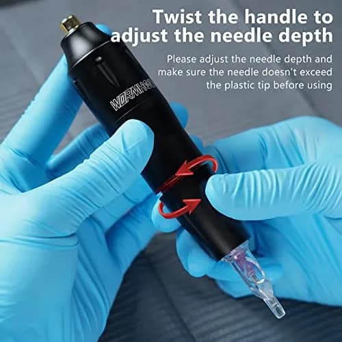 Wormhole Tattoo Gun Kit Rotary Tattoo Machine Kit with Power Supply & Cartridge Needles | Complete Beginner Tattoo Supplies (WTK091) thumbnail 3